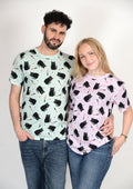 matching t‑shirt pair evil and cute cats, friend apparel